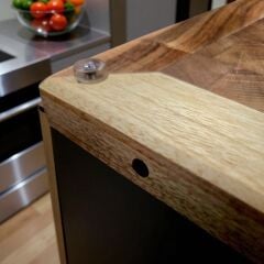 Büyük Boy 47 X 41 X 3 Cm Endgrain Ceviz Ağacı Şef Tahtası - Kesme Sunum Doğrama Mutfak Tahtası