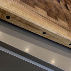 Büyük Boy 47 X 41 X 3 Cm Endgrain Ceviz Ağacı Şef Tahtası - Kesme Sunum Doğrama Mutfak Tahtası