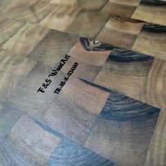 Büyük Boy 47 X 41 X 3 Cm Endgrain Ceviz Ağacı Şef Tahtası - Kesme Sunum Doğrama Mutfak Tahtası