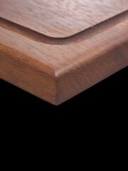 40 X 27,5 Cm Yekpare Masİf Eksİz Tek Parça İroko Doğal Ahşap Oluklu Kesme Sunum Et Ekmek Sebze Doğrama Tahtası