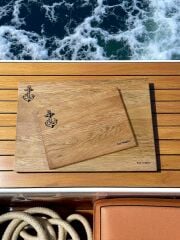 Marin 2 Li Set - Meşe Doğal Ahşap Mutfak Kesme Sunum Et Ekmek Doğrama Tahtası