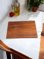 40 X 27,5 Cm Yekpare Masİf Eksİz Tek Parça İroko Doğal Ahşap Kesme Sunum Et Ekmek Sebze Doğrama Tahtası