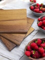 İroko Tek ParÇa - Yekpare - Masİf Doğal Ağaç Ahşap Büyük Boy 40 X 27,5 Cm Kesme Tahtası