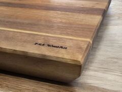 Ceviz Ağacı 50 X 35 Cm 4 Cm Kalın Özel Büyük Boy Ayaklı Şef Tahtası Kesme Tahtası