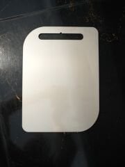 Krom, Paslanmaz Çelik Metal, Antibakteriyel Kesme Tahtası, Pano 32,5 X 23,5 Cm 1,5 Mm Kalınlık