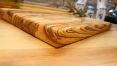 Zeytin Ağacı Kesme Sunum Tahtası - Özel Kenar 30 X 20 Cm