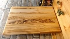 Zeytin Ağacı Kesme Sunum Tahtası - Özel Kenar 30 X 20 Cm