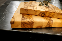 2 Li Set - Zeytin Ağacı Kesme Tahtası - Özel Kenar - Edremit Kazdağları