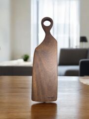 Saplı Koyu Ceviz Kesme Tahtası Peynir şarap Sunum Mdl 18 Tek Parça 48 Cm Masif Ahşap Eksiz Saplı Koyu Ceviz Kesme Tahtası Peynir şarap Sunum Mdl 18