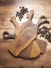 Tek Parça 48 Cm Masif Ahşap Eksiz Saplı Koyu Ceviz Kesme Tahtası Peynir şarap Sunum Mdl 12