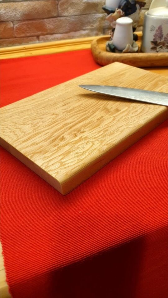 Özel Kenar Meşe Ağacı 34 x 20 cm Doğal Ahşap Kesme Sunum Tahtası