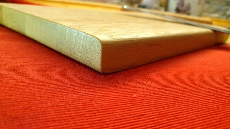 Özel Kenar Meşe Ağacı 34 x 20 cm Doğal Ahşap Kesme Sunum Tahtası