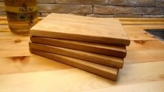 Meşe Ağacı Doğal Ahşap Kesme Sunum Tahtası - Küçük Boy 17 x 24 cm