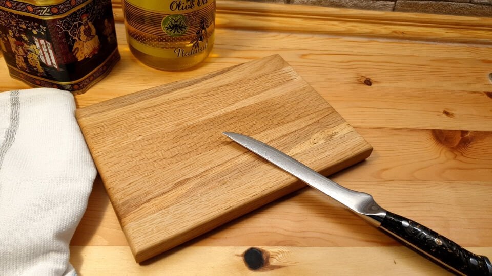 Meşe Doğal Ahşap Mutfak Kesme Sunum Tahtası - Küçük Boy 17 x 24 cm