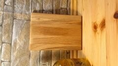 Meşe Ağacı Doğal Ahşap Kesme Sunum Tahtası - Küçük Boy 17 x 24 cm