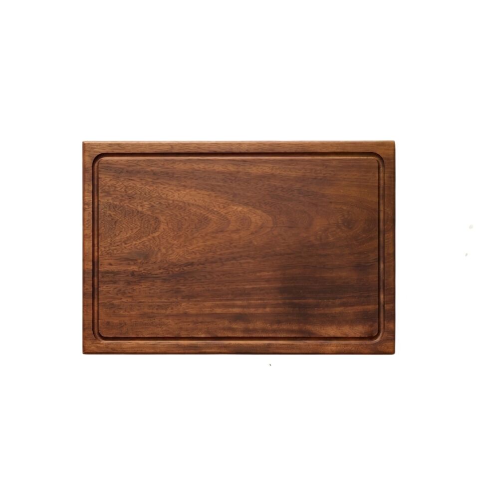 Masİf Eksİz Tek Parça Oluklu iroko Ağacı 30 x 20 cm Kesme tahtası