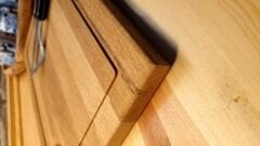 Doğal Ahşap - El Yapımı Oluklu Kesme Sunum Tabağı Steak Et Ekmek Sebze Doğrama Tahtası