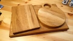 3 Lü Set Doğal Ahşap Kesme Et Ekmek Doğrama Sunum Tahtası