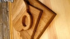 3 Lü Set Doğal Ahşap Kesme Et Ekmek Doğrama Sunum Tahtası