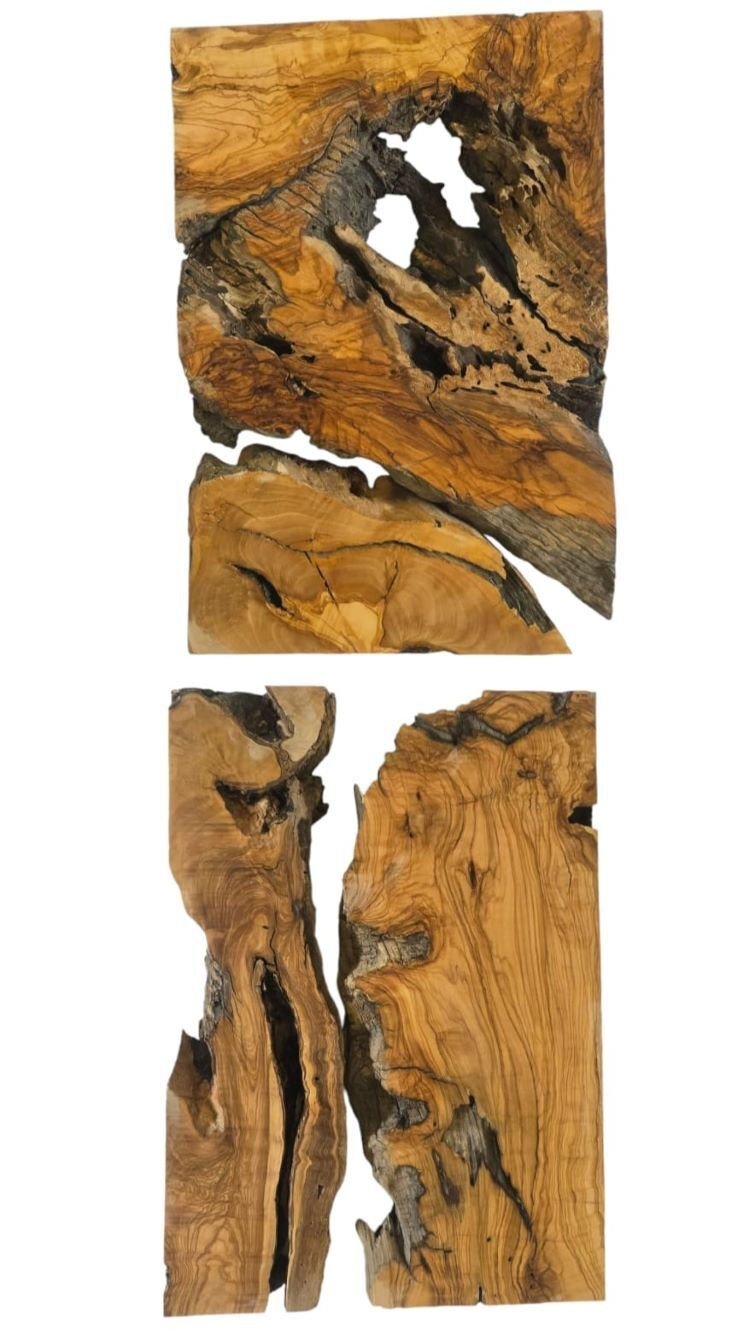 2 Li Set - Zeytin Ağacı Ham Tabla - Hobi Epoksi çalışmaları Için 40 X 27 Cm 2/3/4 Parçalı Setler - Kendin Yap!