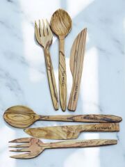 Zeytin Ağacı 6 Parça 2 Kişilik Set Bıçak - çatal - Kaşık