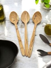 3 Adet Zeytin Ağacı Kaşık 29 cm
