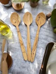 3 Adet Zeytin Ağacı Kaşık 29 cm