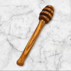 Edremit Zeytin Ağacı Doğal Ahşap El Yapımı Bal Kaşığı 16 Cm