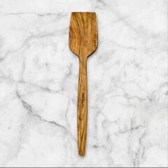Edremit Zeytin Ağacı Doğal Ahşap El Yapımı Spatula Servis 30 Cm