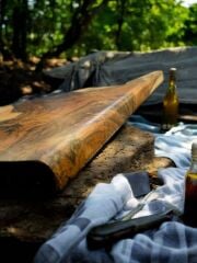 Xxl Büyük Boy Özel Seri - Tek Parça Ceviz Ağacı Barbekü Şef Tahtası 60 X 38 X 3,5 Cm