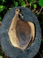 Xxl Büyük Boy Özel Seri - Tek Parça Ceviz Ağacı Barbekü Şef Tahtası 49 X 31 X 3,5 Cm