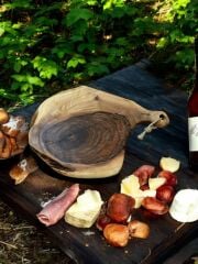 Xxl Büyük Boy Özel Seri - Tek Parça Ceviz Ağacı Barbekü Şef Tahtası 49 X 31 X 3,5 Cm