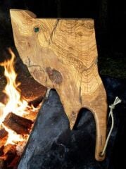 Xxl Büyük Boy Özel Seri - Zeytin Ağacı Barbekü Şef Tahtası 60 X 35 X 3,5 Cm