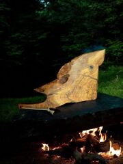 Xxl Büyük Boy Özel Seri - Zeytin Ağacı Barbekü Şef Tahtası 60 X 35 X 3,5 Cm