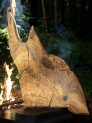 Xxl Büyük Boy Özel Seri - Zeytin Ağacı Barbekü Şef Tahtası 60 X 35 X 3,5 Cm