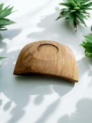 Zeytin Ağacı Tek Parça El Yapımı Doğal Ahşap Dekoratif Köşeli Tabak 20 X 20 Cm