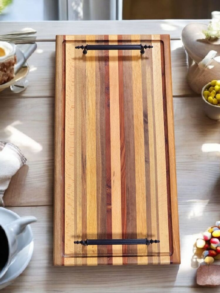 Ahşap Dekoratif Sunumluk Tepsi 51 X 26 Cm Kahve Söz Nişan Tepsisi