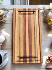 Ahşap Dekoratif Sunumluk Tepsi 51 X 26 Cm