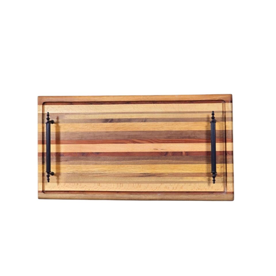 Ahşap Dekoratif Sunumluk Tepsi 51 X 26 Cm