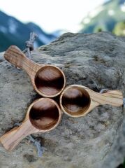 Zeytin Ağacı Kuksa - Kamp çay Kahve Fincan - Kupa - Tahta Bardak