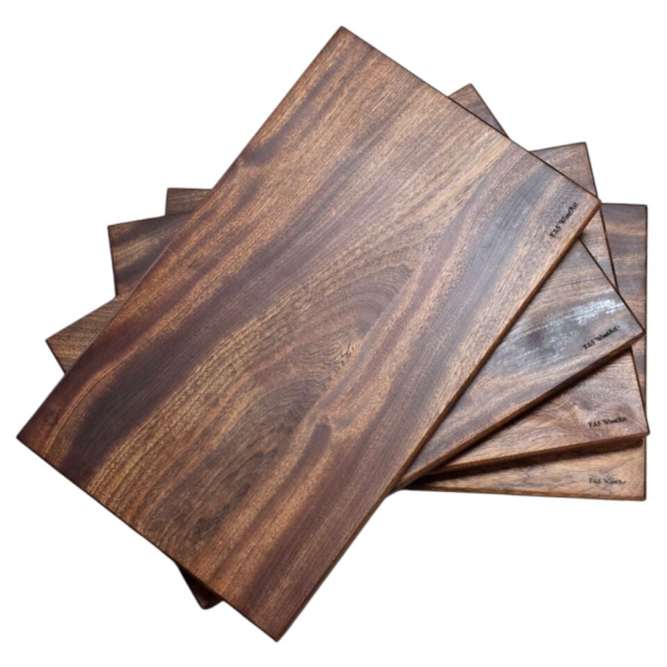 Büyük boy 49 x 30 x 3,5 cm MAUN ağacı tezgah üstü kesme tahtası