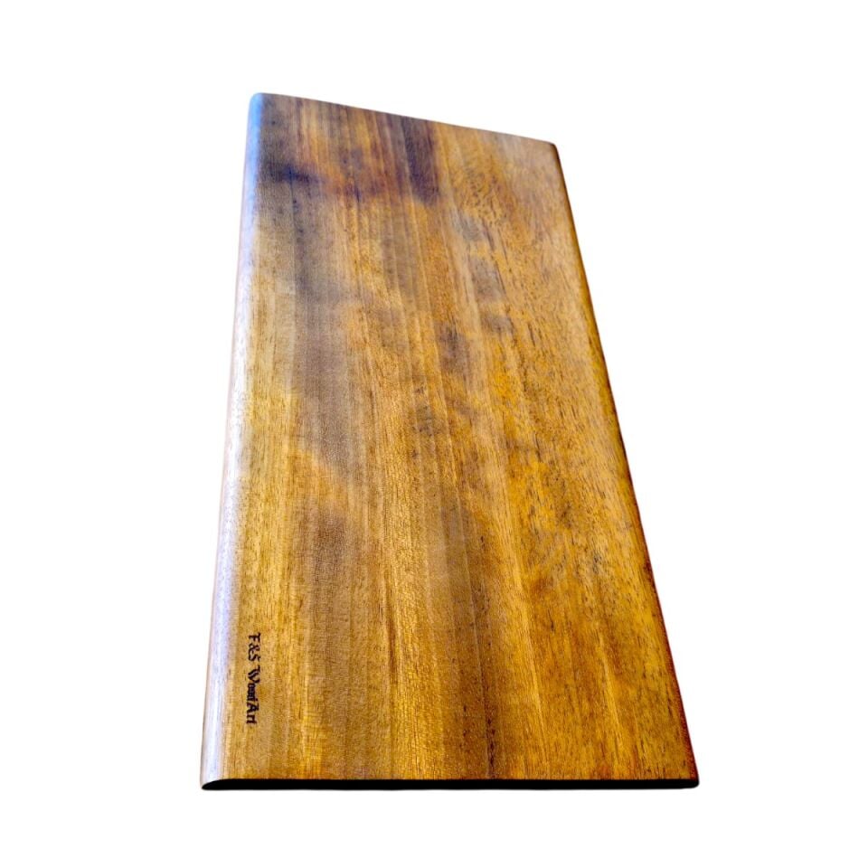 40 x 20 cm Tek parça masif iroko ağacı yekpare Kesme Tahtası