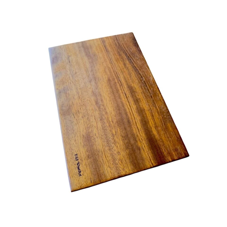Masİf Eksİz Tek Parça iroko Ağacı 30 x 20 cm Küçük Boy Kesme tahtası