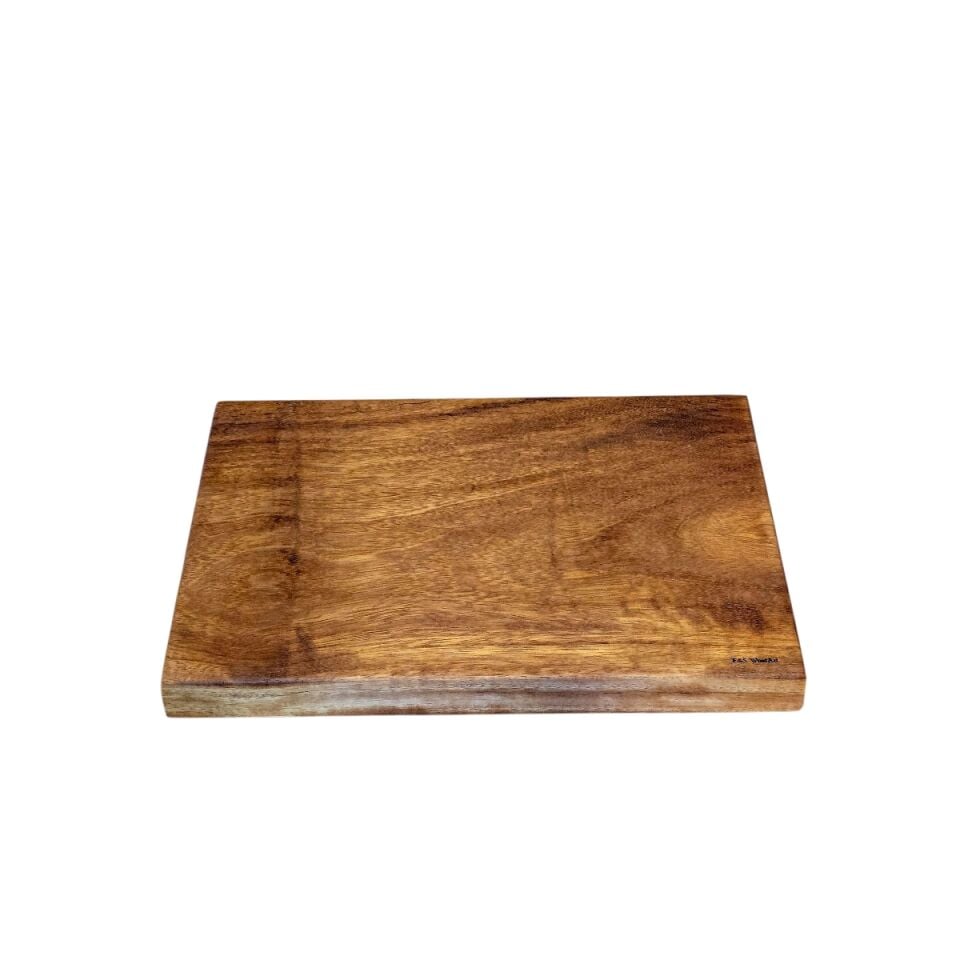 Büyük boy 50 x 35 x 4,5 cm İROKO ağacı tezgah üstü kesme tahtası
