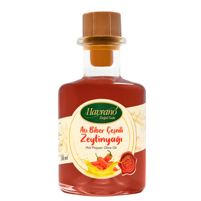 HAVRANO  Acı Biber Çeşnili Zeytinyağı 200 ml