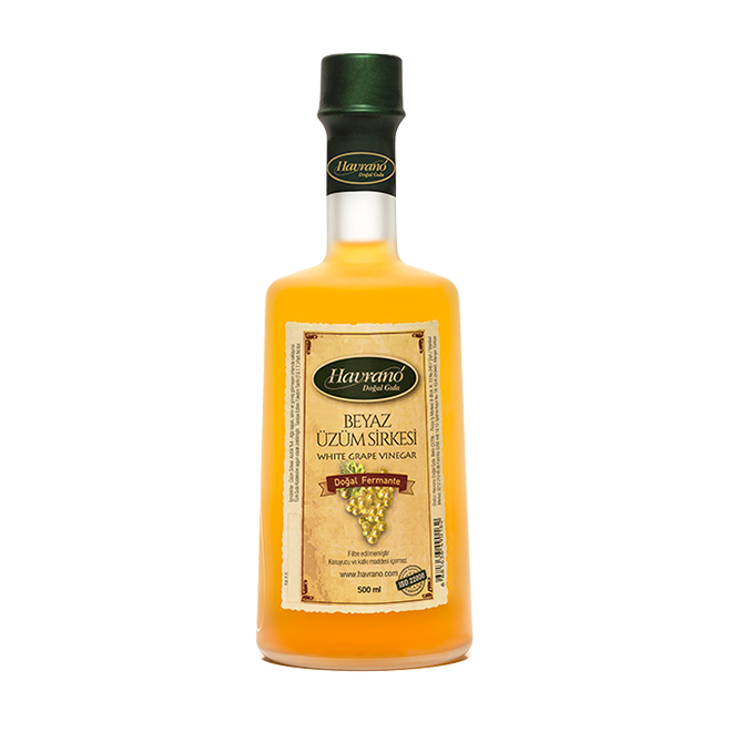 HAVRANO Doğal Fermente Beyaz Üzüm Sirkesi 500 ml