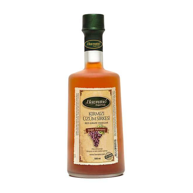 HAVRANO Doğal Fermente Kırmızı Üzüm Sirkesi 500 ml