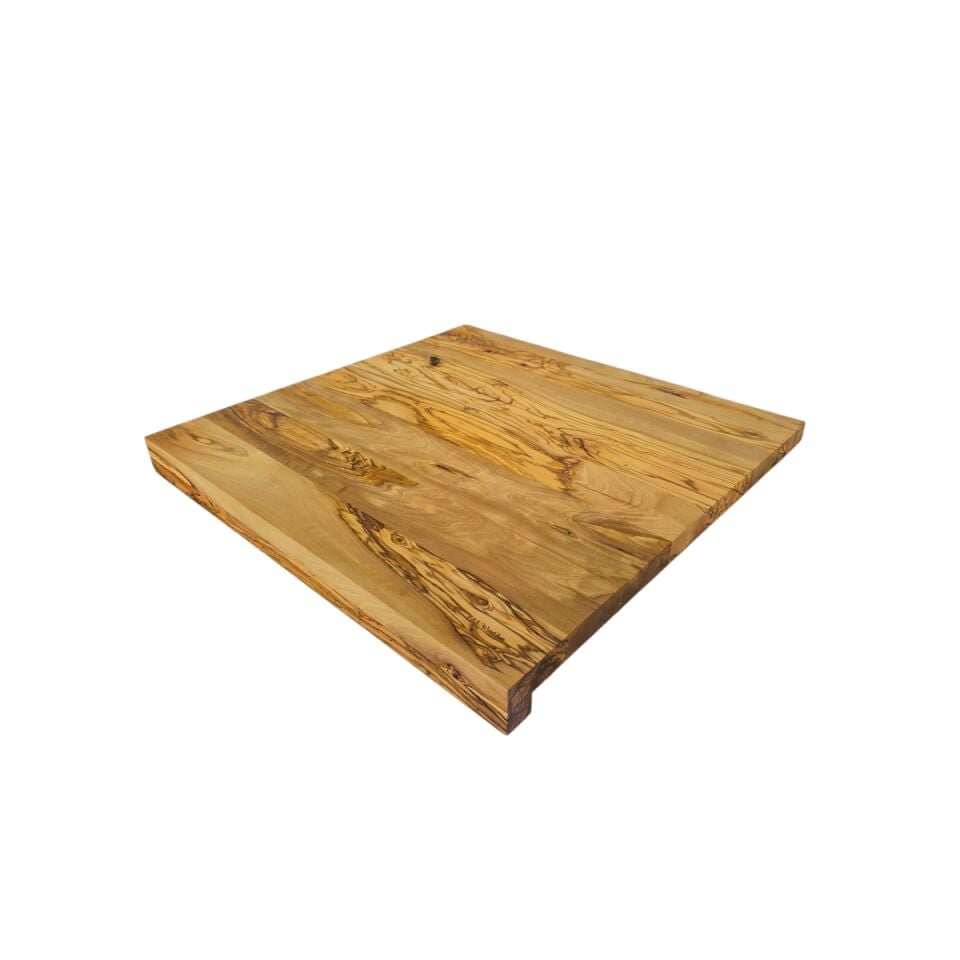 50 x 50 cm Zeytin Ağacı Büyük Boy L Tezgah Tipi Kesme Tahtası