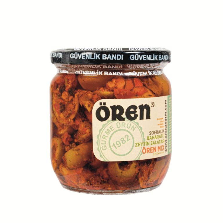ÖREN - ZEYTİN SALATASI ÖREN MİX - 425 CC CAM KAVANOZ