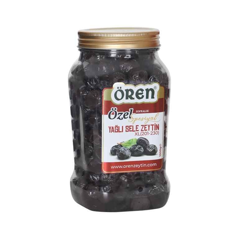 ÖREN - Özel Spesiyal Yağlı Siyah Sele Zeytin 900 GR.